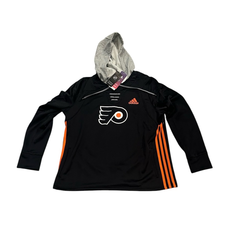 Philadelphia Flyers Adidas Women’s Lace Up Hoodie Pullover‎ Sweatshirt